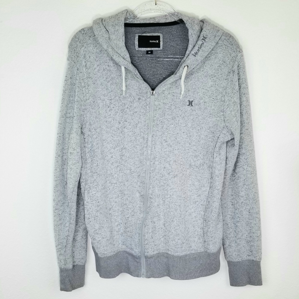 HURLEY Women's Gray Zip-Up Jacket, size M